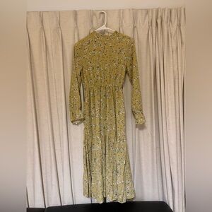 Floral Mustard Dress